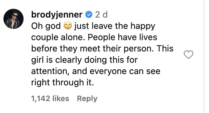 Brody Jenner defended sister Kylie’s boyfriend, Timothée Chalamet. Credit: Instagram