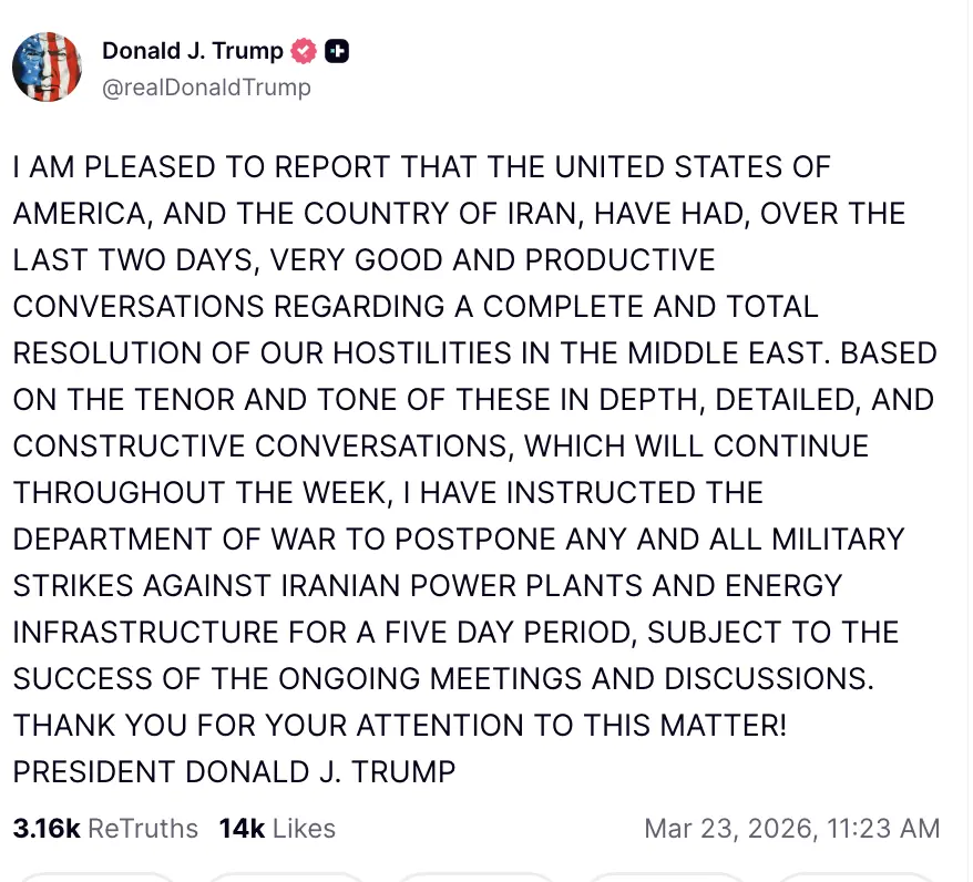 Credit: Truth Social