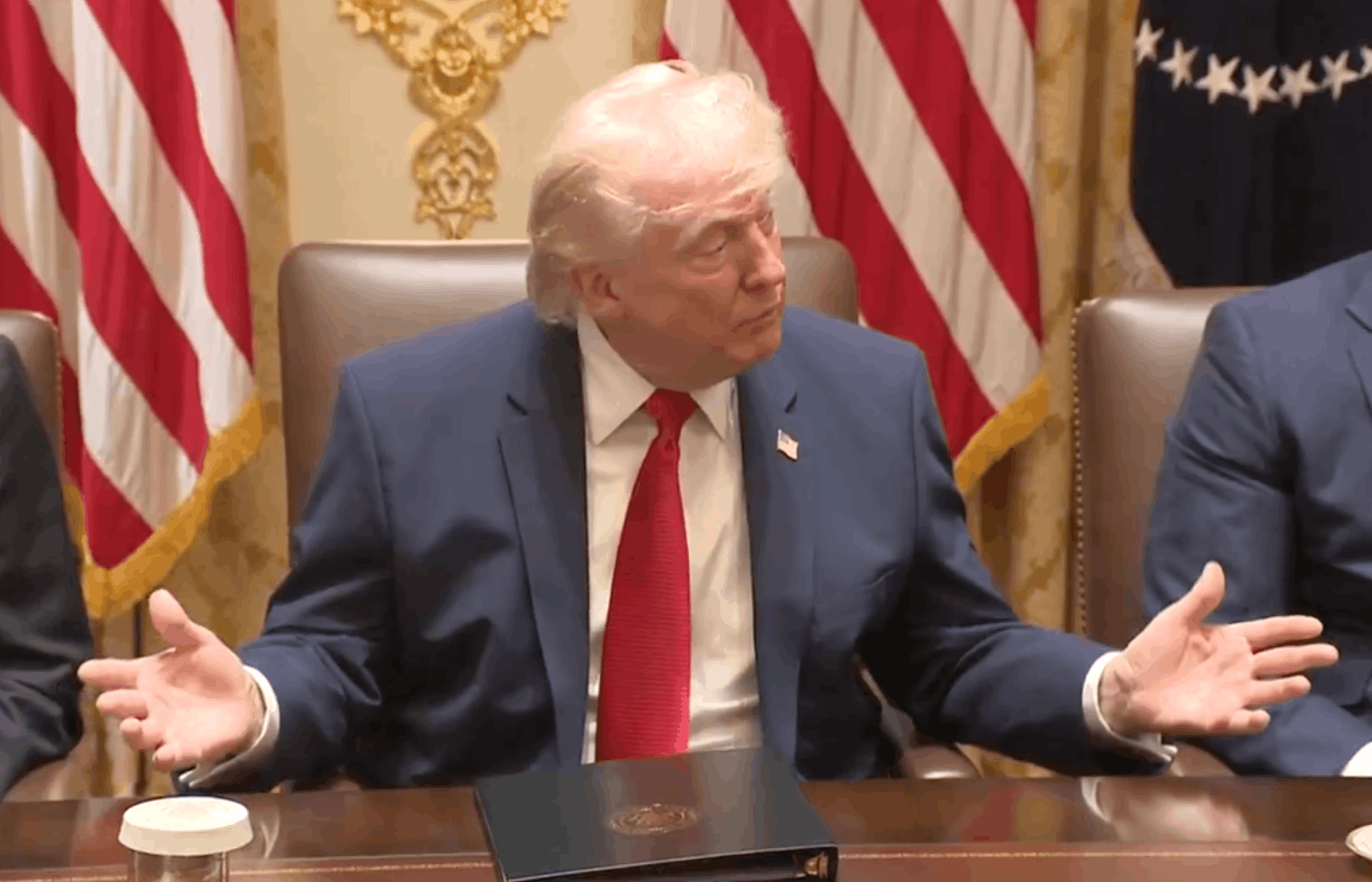 Trump revealed the 'gift' he was sent. Credit: CSPAN