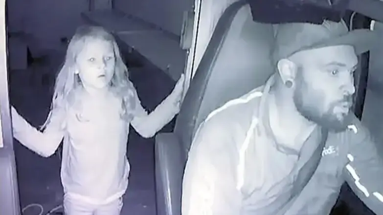 Athena could be seen looking scared behind the driver's seat. Credit: FOX 4 Dallas-Fort Worth