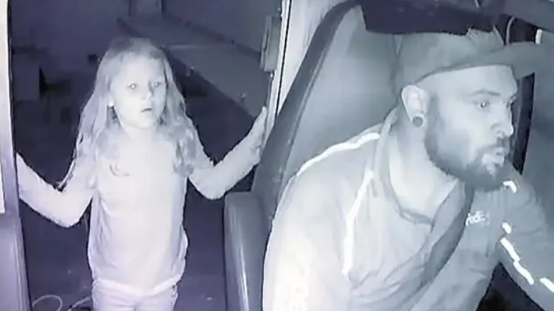 Athena could be seen looking scared behind the driver's seat. Credit: FOX 4 Dallas-Fort Worth