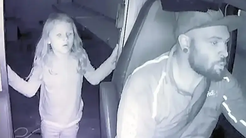 Athena could be seen looking scared behind the driver's seat. Credit: FOX 4 Dallas-Fort Worth