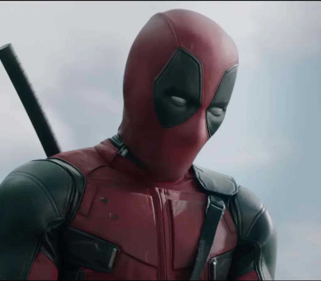 Kissing through the rubber-like suit was made bearable by Reynolds' professionalism. Credit: Marvel