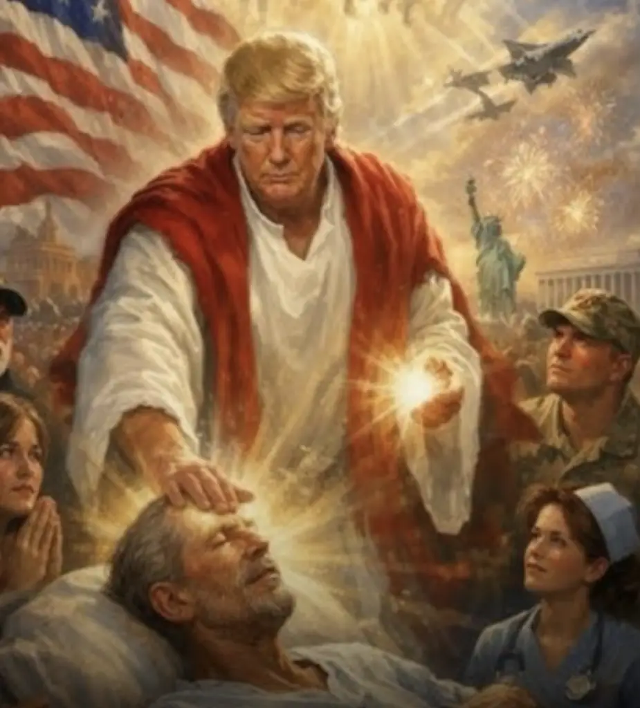 Donald Trump's controversial AI-generated image he posted on social media. Credit: Truth Social/Donald Trump