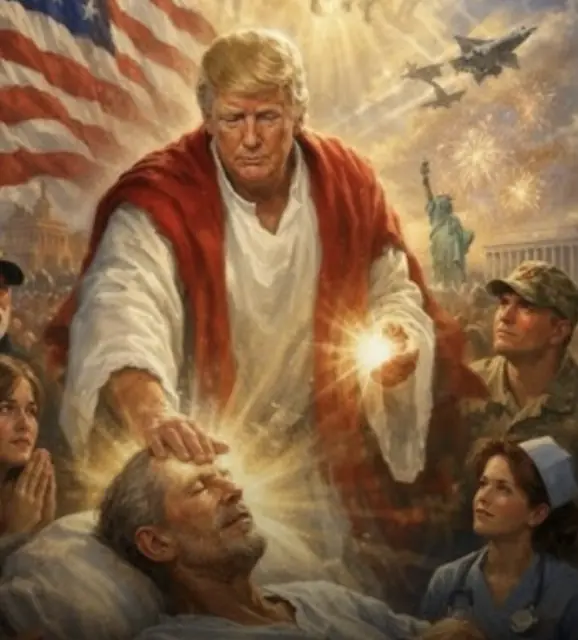 Donald Trump's controversial AI-generated image he posted on social media. Credit: Truth Social/Donald Trump