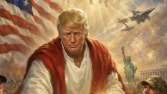 Trump AI Jesus photo