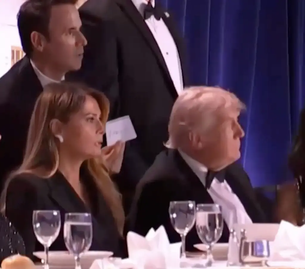 Live feed of the White House Correspondents' Dinner in Washington, D.C during commotion. Credit X/ Live stream
