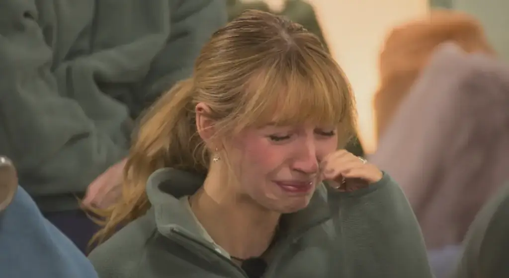 Joy appeared to get emotional during the filming of Virgin Island. Credit: Channel 4