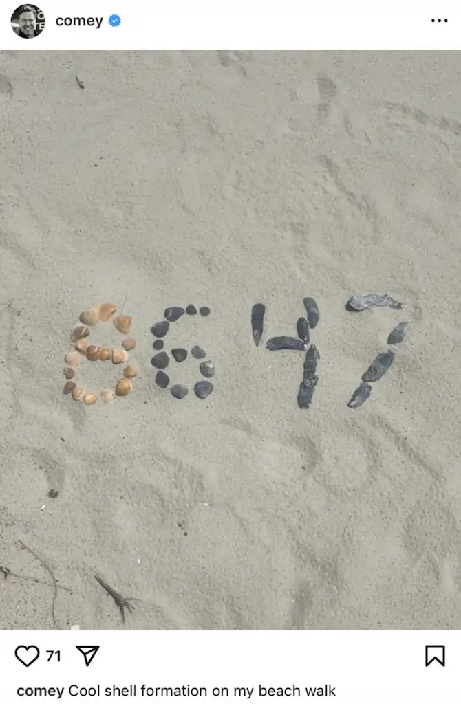 The Instagram post has caused issues for the ex-FBI director. Credit: Instagram/comey