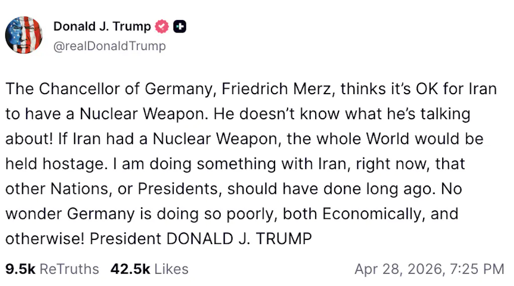 Credit: Truth Social 