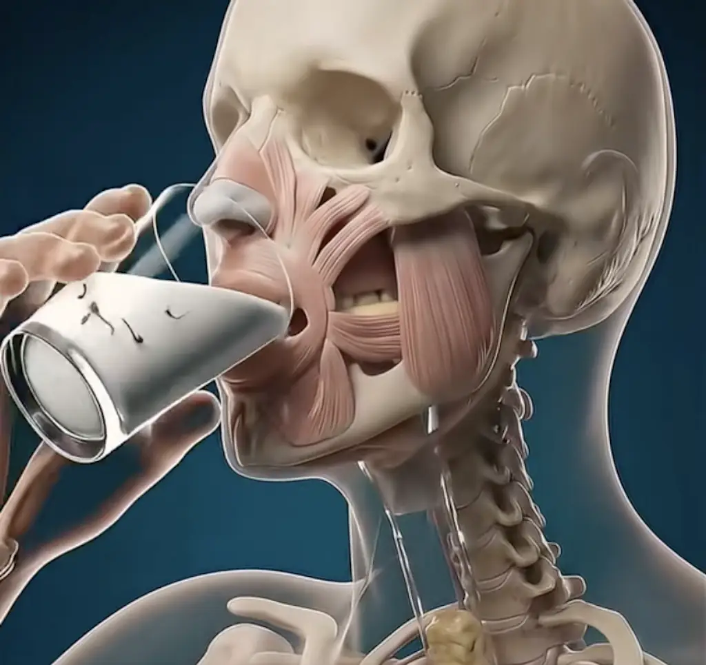 The simulation reveals that sperm is digested normally by the body. Credit: TikTok/@dr.boogie