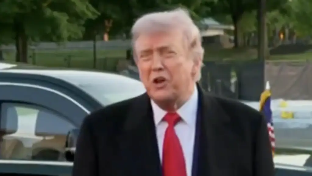 Trump was not happy with the journalist's question at all. Credit: X/C-Span