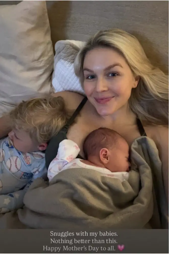 Leavitt shared a selfie with her two young children. Credit: Instagram / Karoline Leavitt