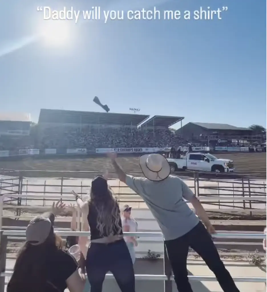 Marco snagged the shirt right from under the woman's nose. Credit: Instagram/marcoandamelia