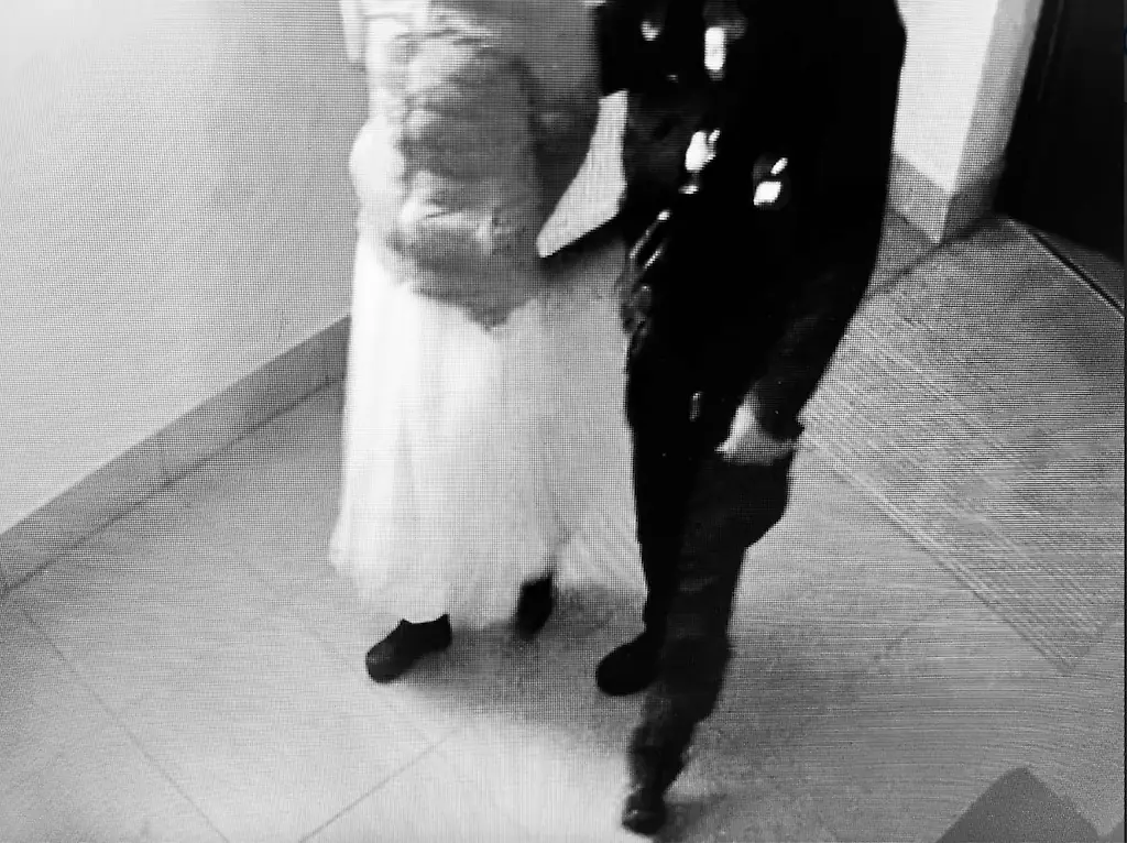 The bride was escorted to jail in her wedding dress and handcuffs. Credit: Suwalki Police 