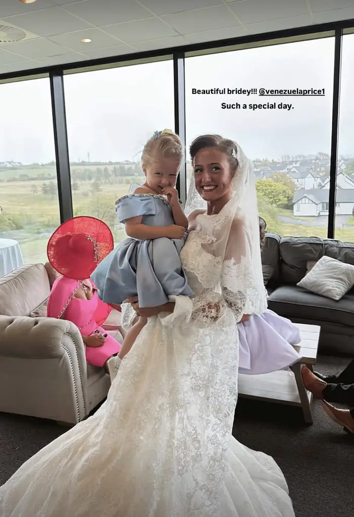Venezuela Fury is said to have designed her gown herself. Credit: Molly Mae Hague/Instagram