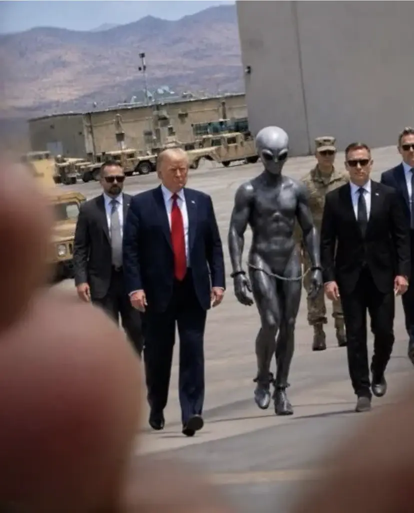 The image was intended to look as if it were taken secretly. Credit: realDonaldTrump/Truth Social