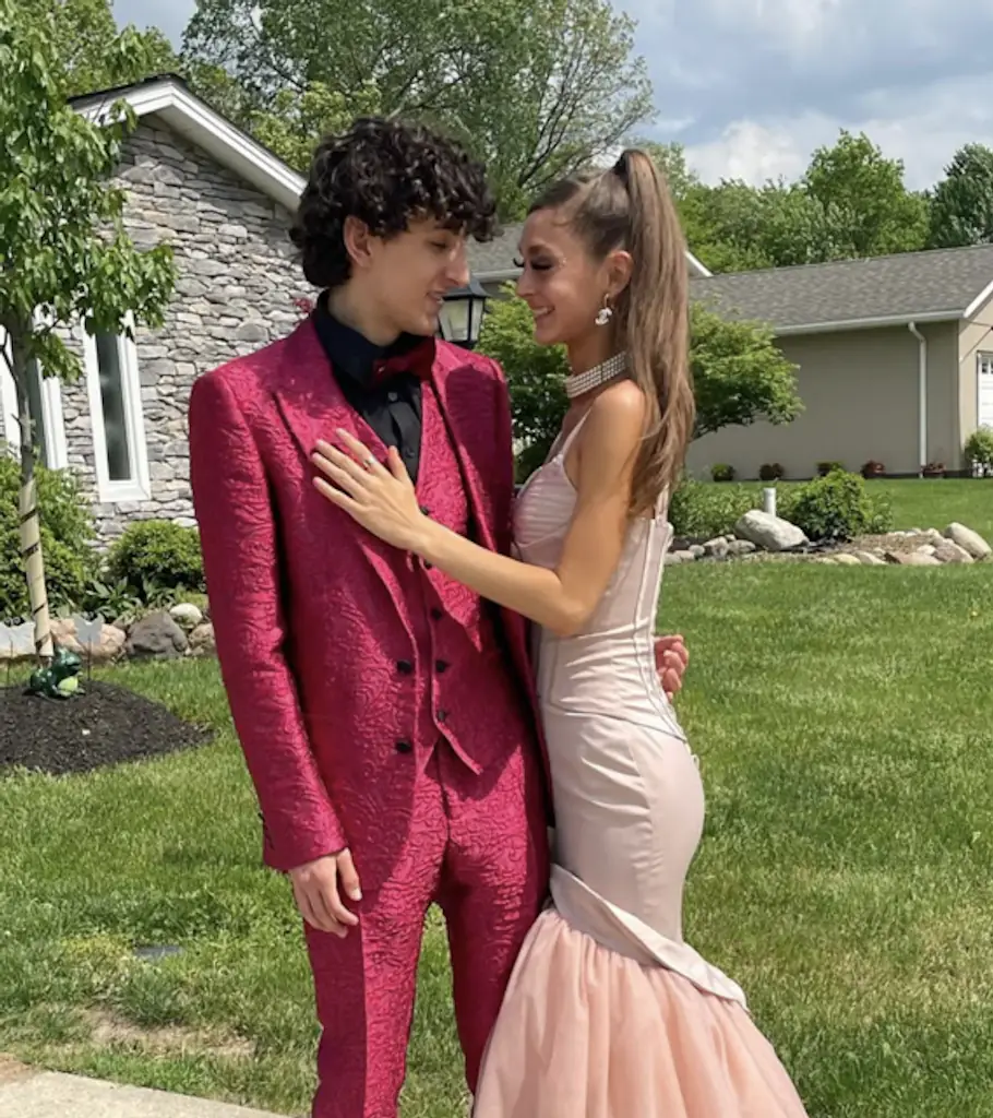 Shirilla and Russo dressed up for a school ball. Credit: Instagram / mackenzieshirilla