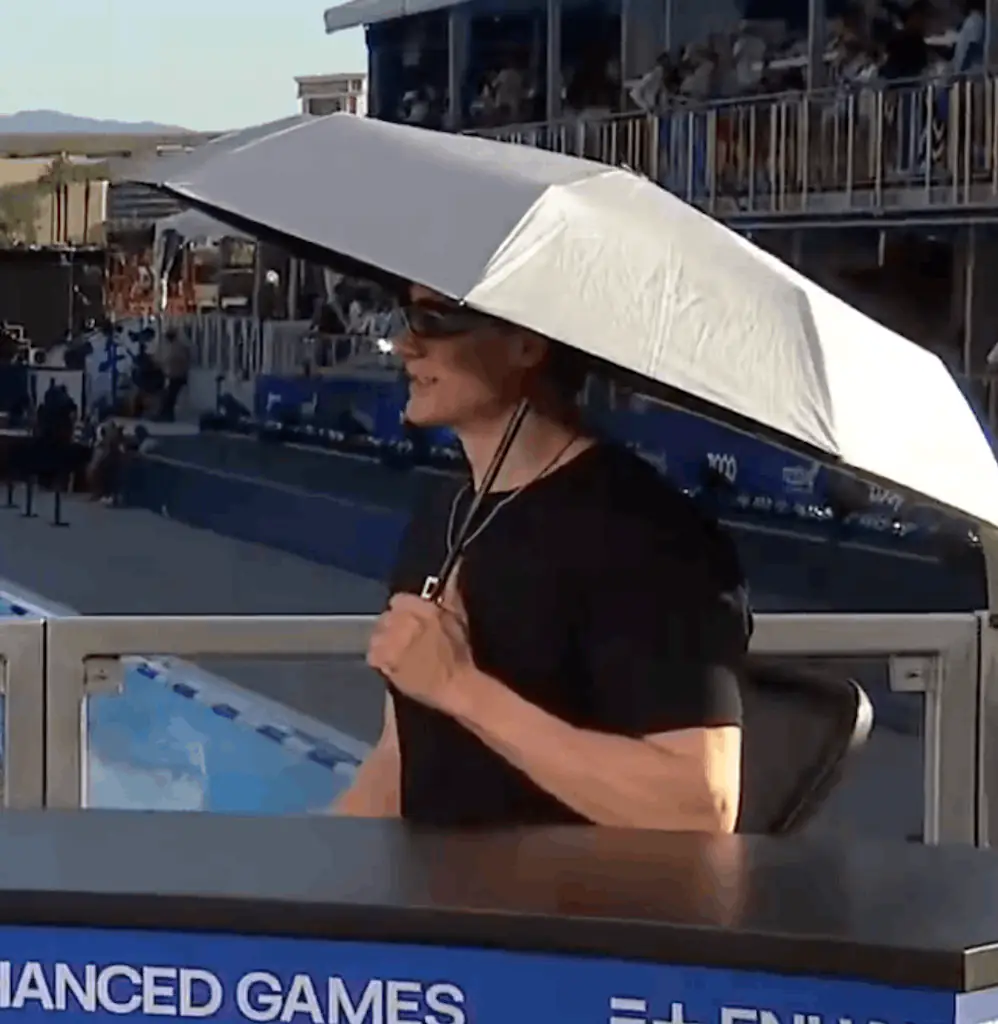 You don't need to avoid the sun completely, like Bryan Johnson is here. Credit: Enhanced Games