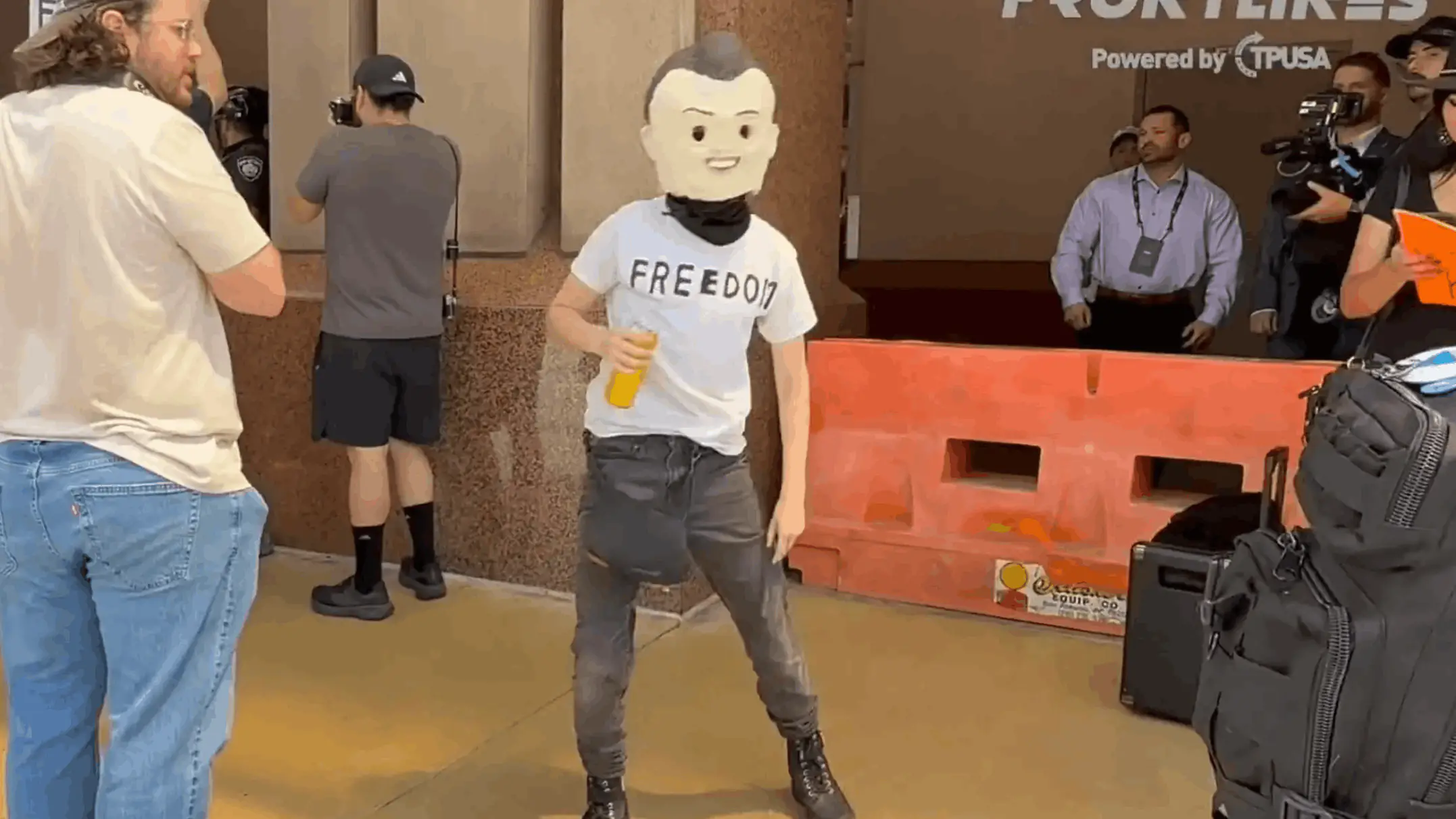 The Charlie Kirk impersonator has received backlash online. Credit: X/FrontlinesTPUSA