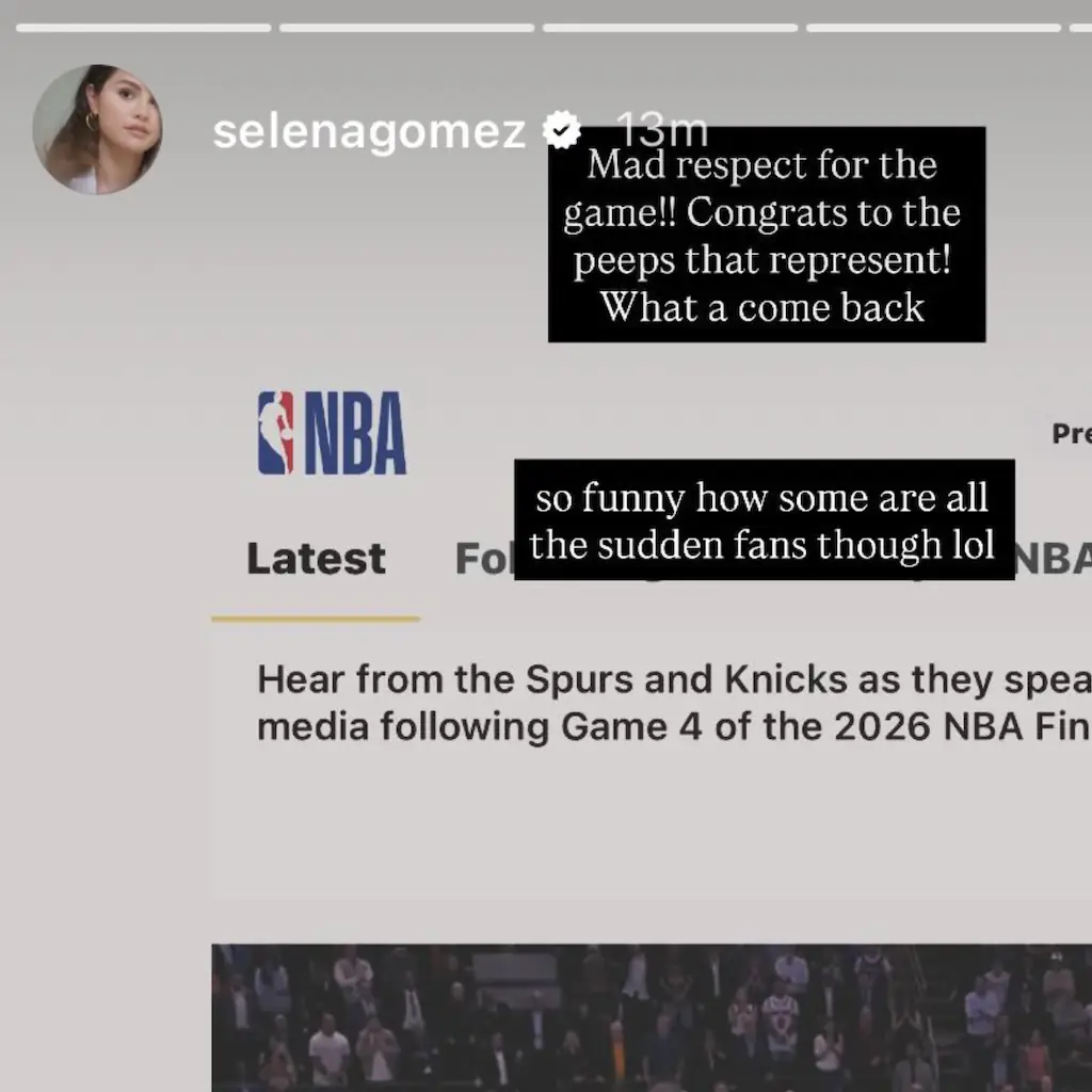 Selena Gomez's now-deleted Instagram post. Credit: Selena Gomez/Instagram