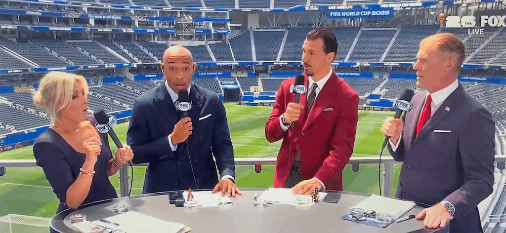 Alexi Lalas stuns viewers with expletive on live TV. Credit: FOX Sports