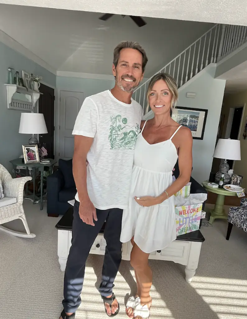 Score and Mills welcomed baby Shea in December. Credit: GoFundMe