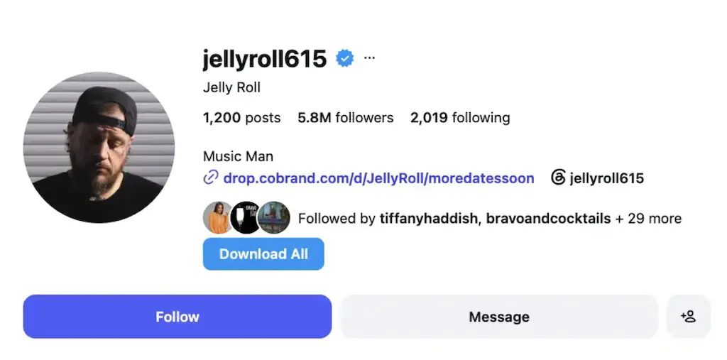 Credit: Jelly Roll / Instagram
