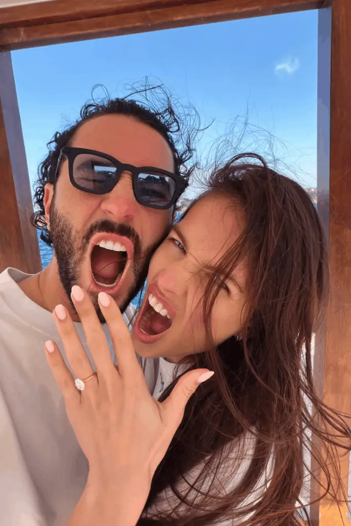 The model made it official with her longtime boyfriend on Monday (June 29). Credit: Instagram/@thylaneblondeau