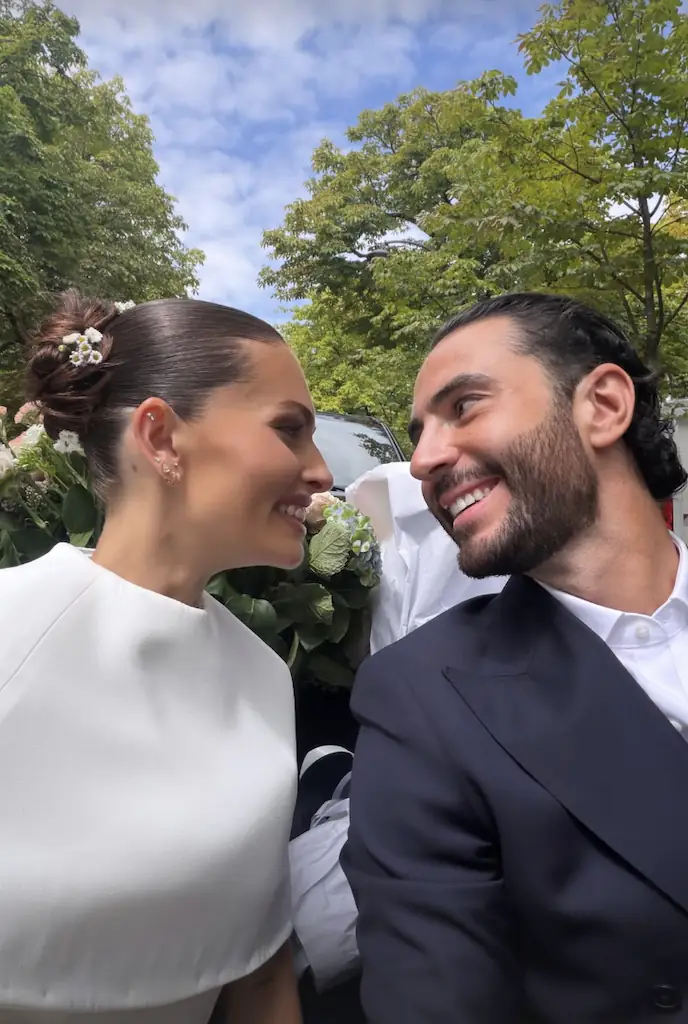 The happy couple celebrated their wedding in Paris. Credit: Instagram/@thylaneblondeau