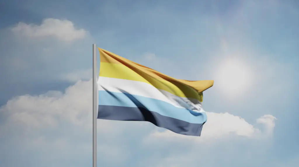 The aroace flag. Credit: Aerra Carnicom/Wikimedia Commons