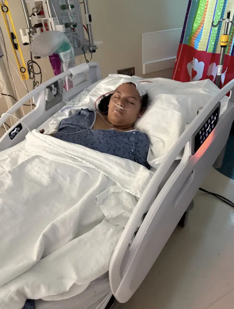 Doctors were unable to remove the bullet from the young girl’s head. Credit: GoFundMe