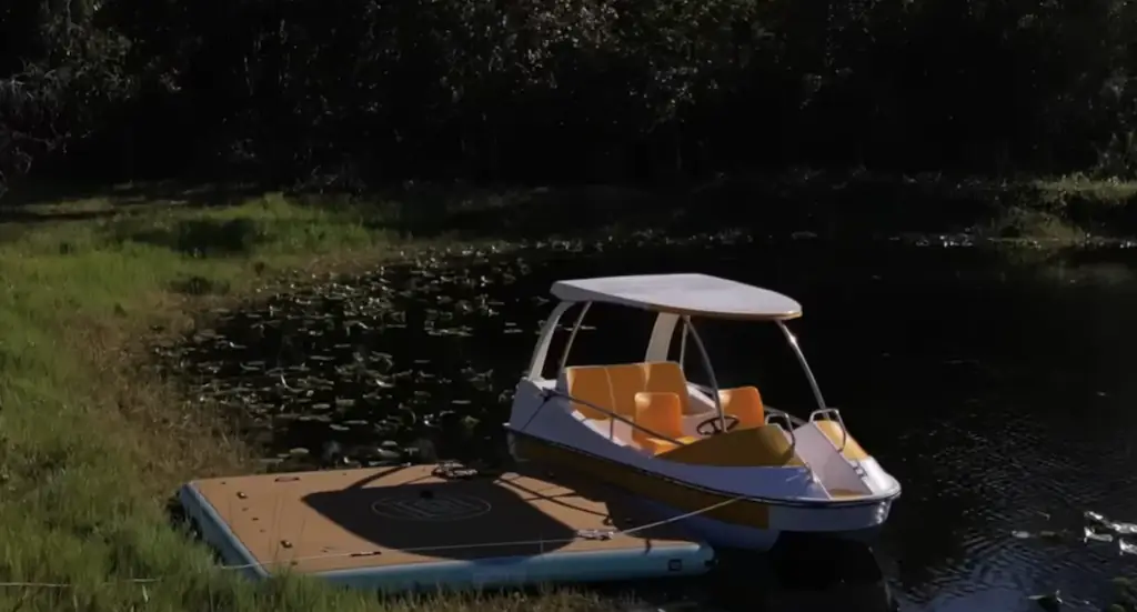 A man was in for quite the surprise when he opened a boat from Alibaba. Credit: Ebikeschool