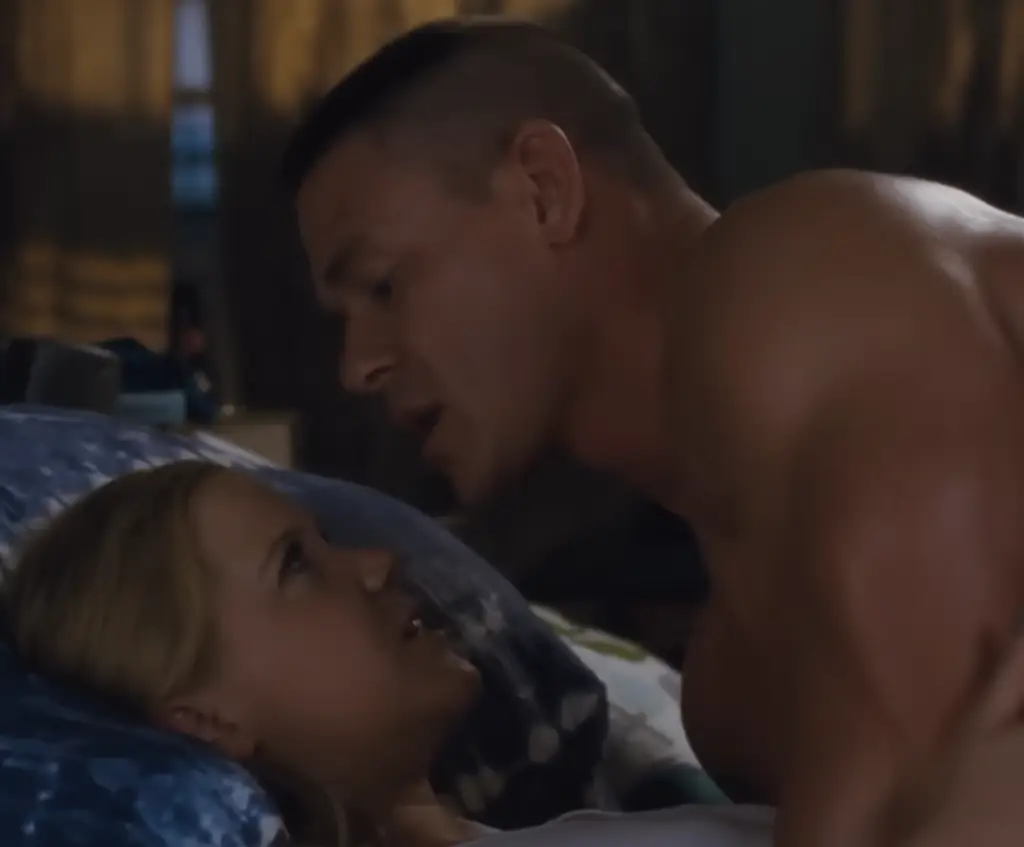 Amy Schumer joked that John Cena was literally inside her while the cameras were rolling on the set of Trainwreck. Credit: Universal Pictures