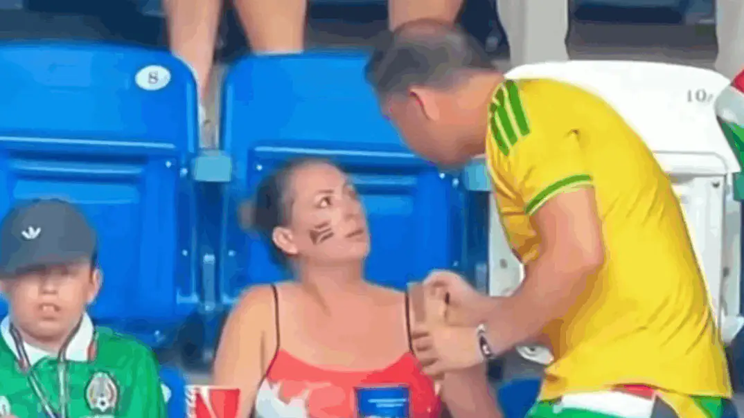 The South Africa supporters weren't having the best time. Credit: X