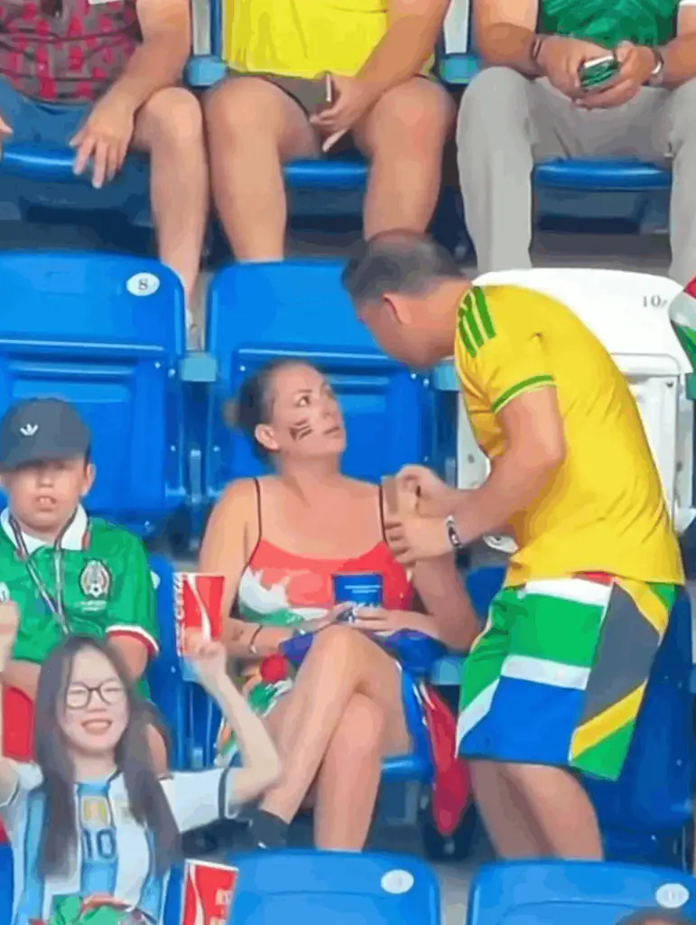 The South Africa supporters weren't having the best time. Credit: X