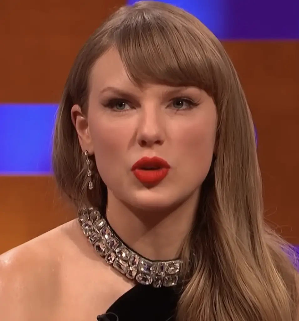Taylor Swift on The Graham Norton Show in 2025. Credit: BBC