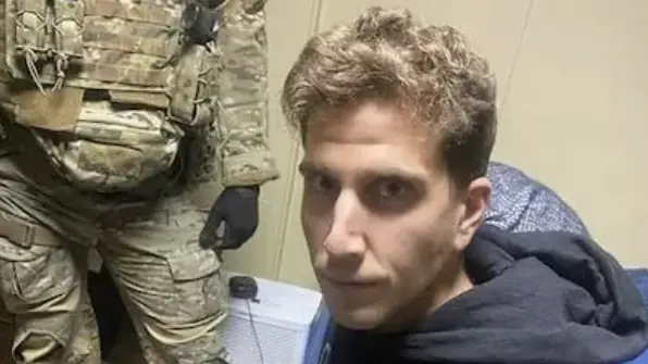 Bryan Kohberger moments after he was arrested.