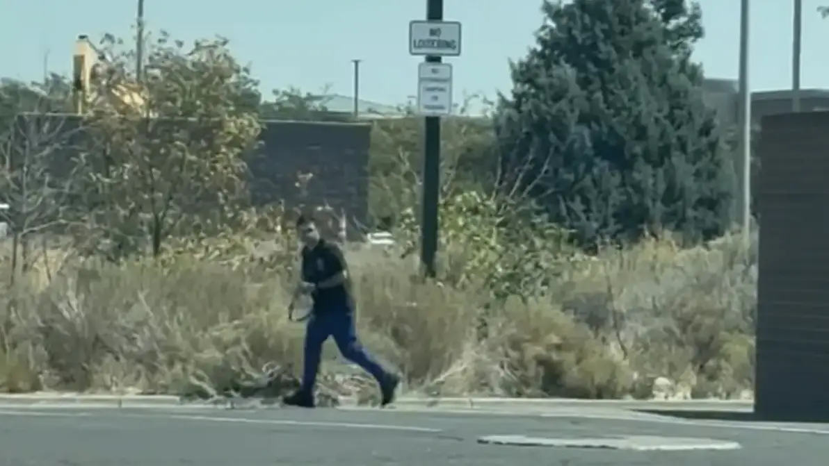 The shooter ran outside during the incident, where witnesses filmed him. Credit: Facebook