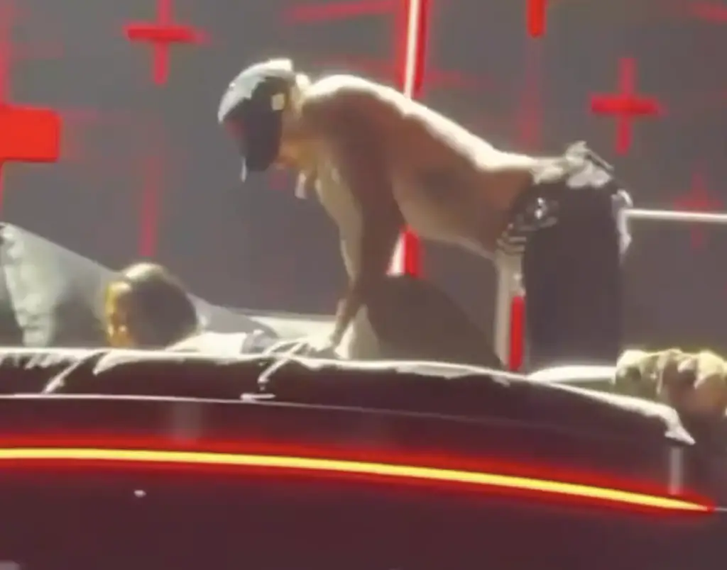 Chris Brown's on-stage antics are famous. Credit: X/@@jnflesch