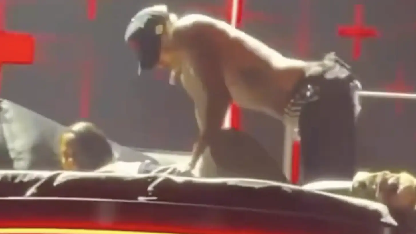 Chris Brown's on-stage antics are famous. Credit: X/@@jnflesch