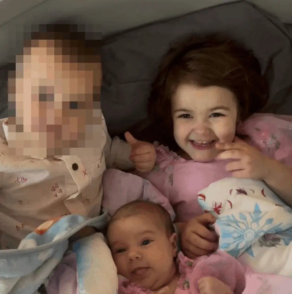 Authorities announced that her three-year-old and five-month-old daughters died from their injuries, while her one-year-old son miraculously survived. Credit: Facebook/ Kailey Erhart