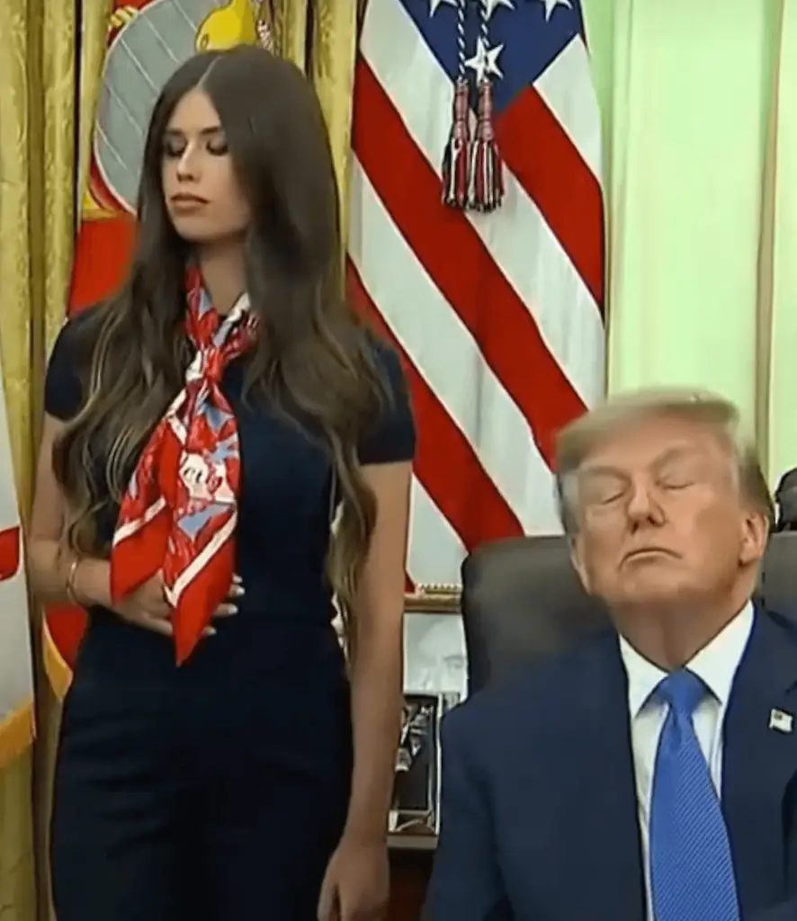 Users were convinced the woman had 'zapped' Trump awake during the video (Picture: X)