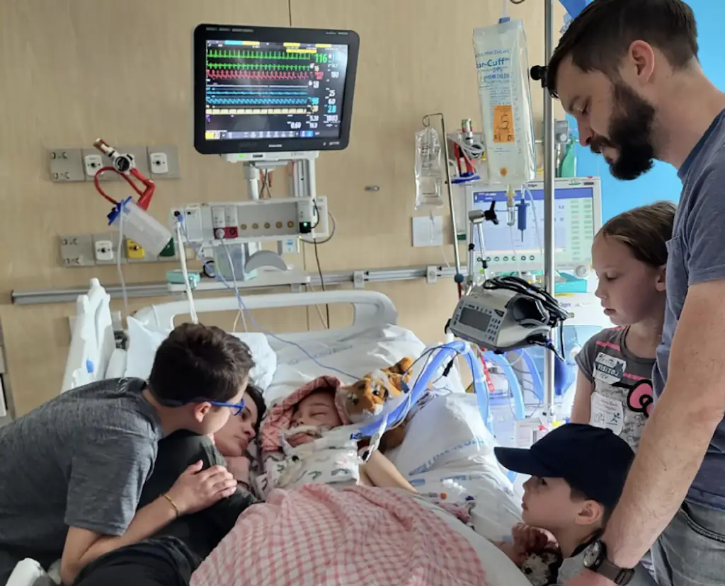 Lucy was hospitalized following the accident. Credit: Jesse Morgan / Facebook