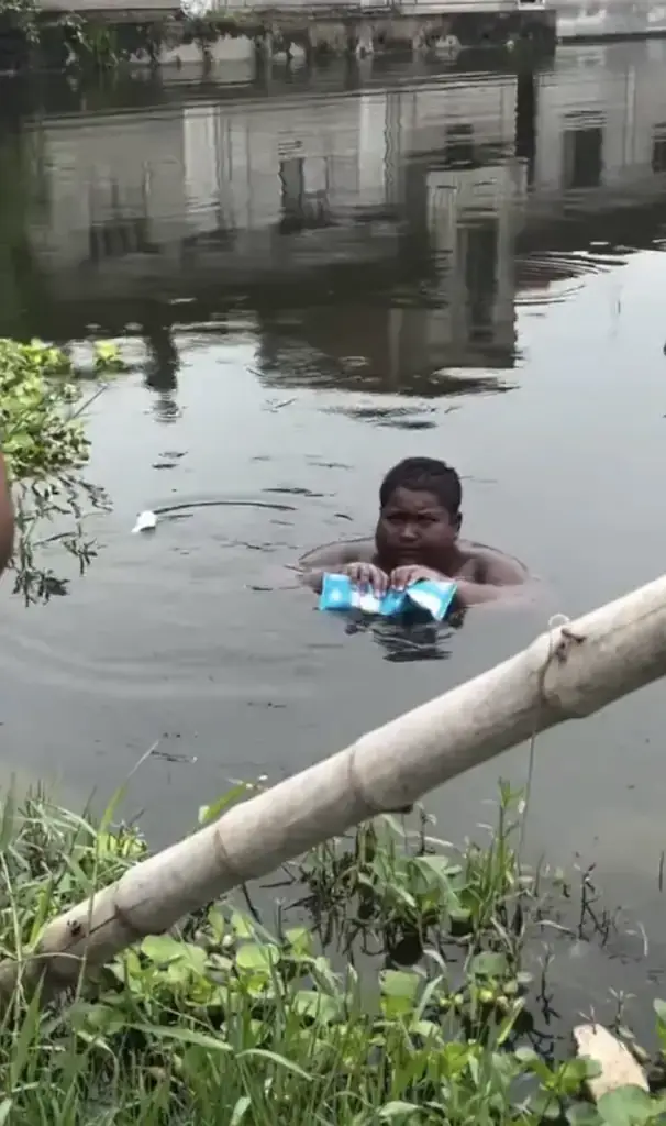16-year-old Iqbal Sheikh has spent a chunk of the last five years submerging himself in ponds. Credit: X