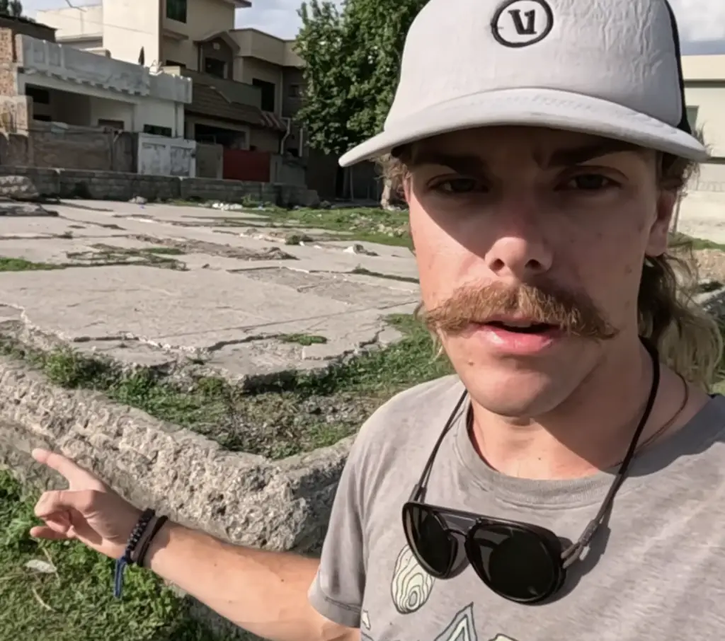 YouTuber Luke visited Osama bin Laden's compound. Credit: Luke On The Move / YouTube