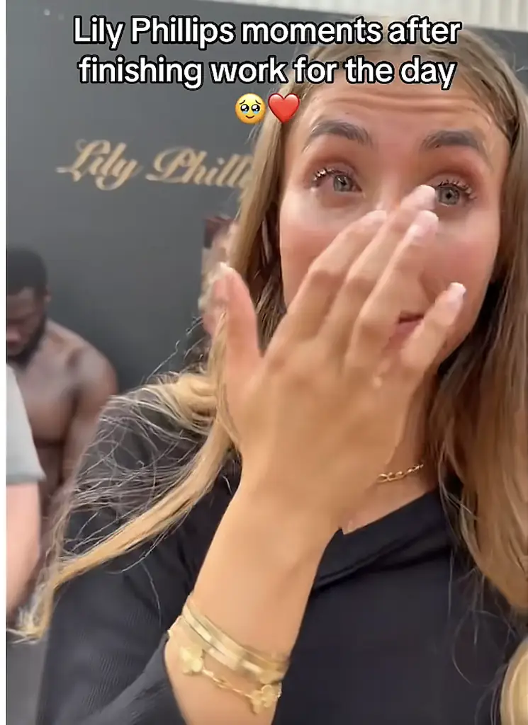 Lily Phillips after her latest stunt. Credit: Instagram