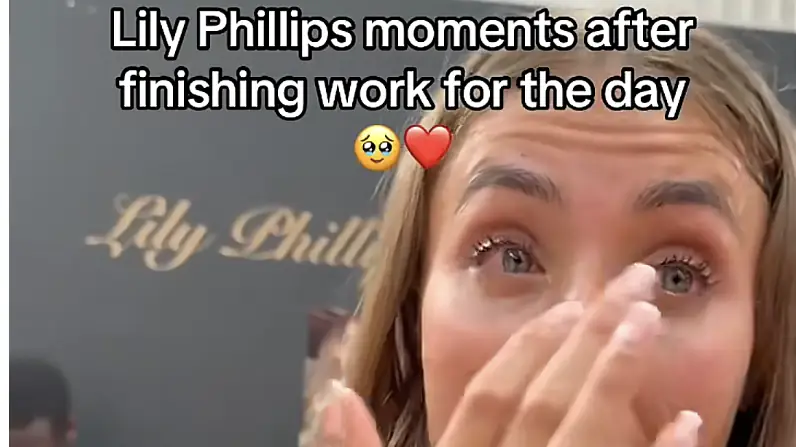 Lily Phillips after her latest stunt. Credit: Instagram