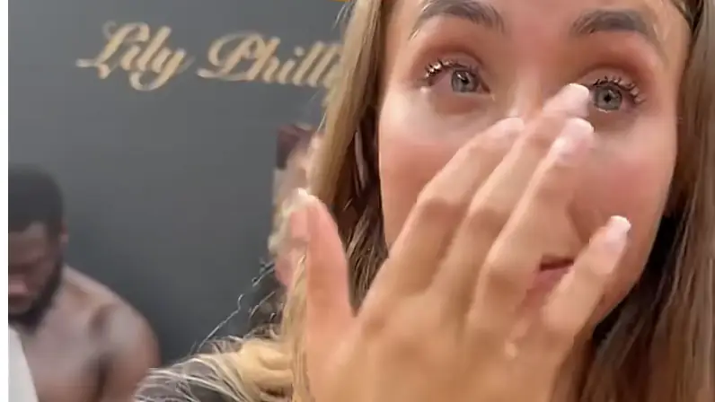 Lily Phillips after her latest stunt. Credit: Instagram