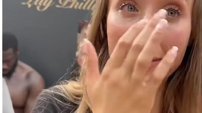 Lily Phillips after her latest stunt. Credit: Instagram